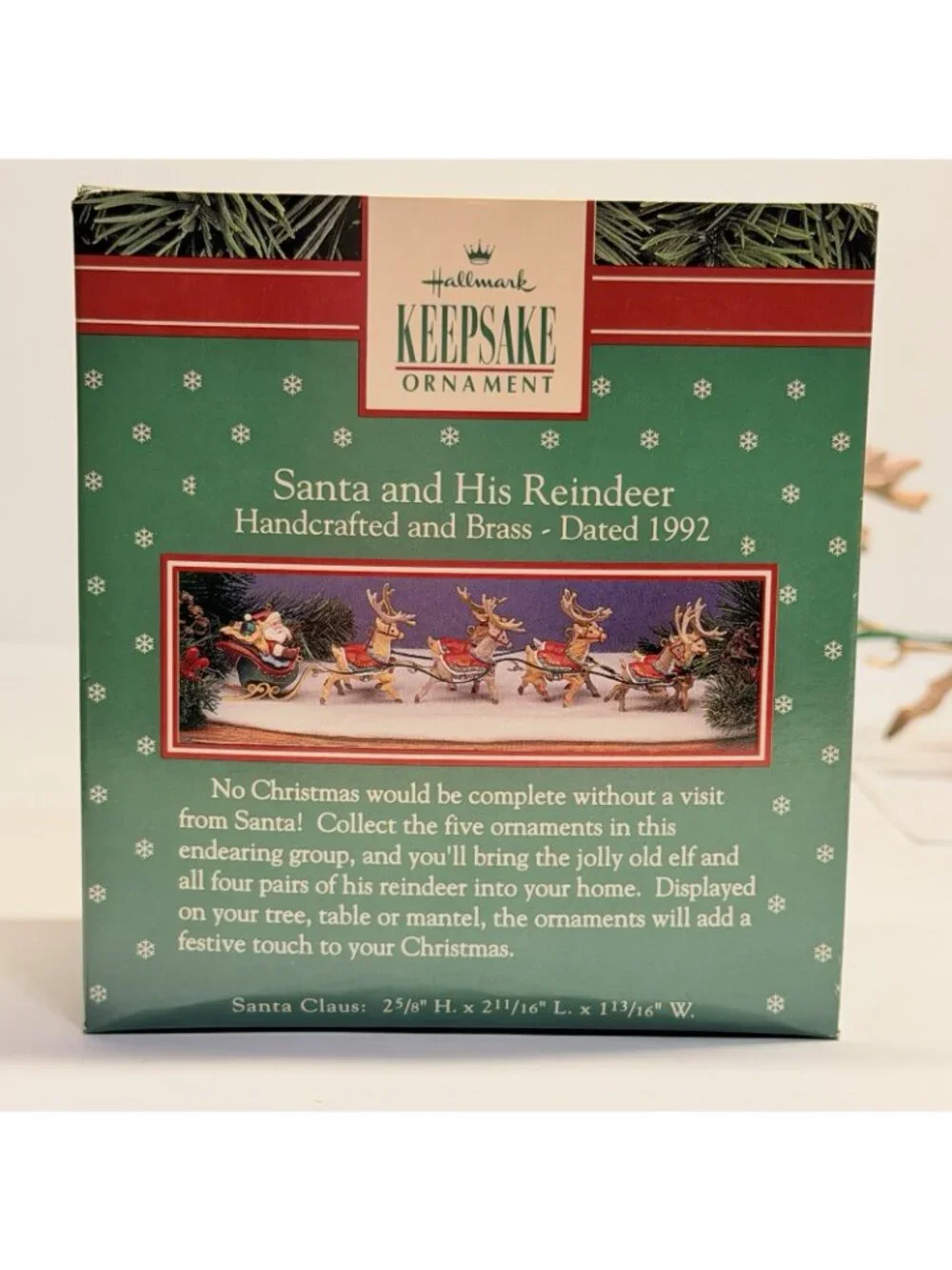 Hallmark Complete Santa And His Reindeer Collection Keepsake Ornaments 1992